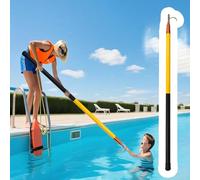Boat Hook Safety Pool Rescue Hook with Pole, Insulation Fiberglass Boat Hook Poles, Drowning Swimmers Special Rope Hooks for Retrieve People Floating(Yellow,120-650cm/47"-256")