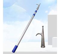 Boat Hook Telescopic Boating Poles with Replaceable Hooks, 3-Stages Heavy Duty Boat Hook Pole, Rescue Hook for Berthing/Unberthing/Towing Ropes(130-300cm/51"-118")