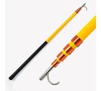 Boat Hook Telescoping Boat Hook Push-Pull, Docking Stick for Boating/Undocking/Mooring, Space Saving Decoy Retriever Pole with Replaceable Hooks(Yellow,120-450cm/47"-177")