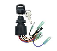 Boat Ignition Switch with Key Replacement for Mercury Mariner Outboard Motor Control Box with 2 Keys 3 Position 6 Wire Connectors - Replace Mercury Ignition Switch 87-17009A2 87-17009A5