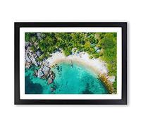 Boat in Ko Tao Thailand Framed Print | A2 Black Framed Wall Art | Ready to Hang | Modern Vehicle Picture | Living Room Bedroom Lounge Office