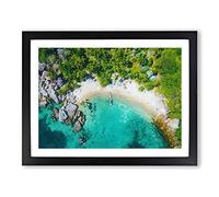 Boat In Ko Tao Thailand Modern Art Framed Print | A4 Black Framed Wall Art | Ready to Hang | Modern Vehicle Picture | Living Room Bedroom Lounge Office