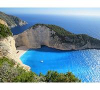 Boat in the Blue Bay - 1000 Piece Paper Puzzle - Rainy Day, Family Activity, Birthday Gift, Wall Art, 50 x 70 cm