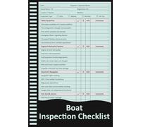 Boat Inspection Checklist: Pre-Trip Inspection Record for Boat Owners and Marine Operators.