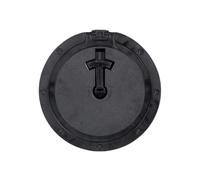 Boat Inspection Marine Access Deck Plate Cover with Screws and Pull Handle Eva Construction Suitable for Compartment Access Wiring Service Boat Repairs, Black, 8.4 Inch
