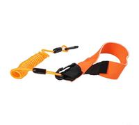 Boat Kill Switch Lanyard,with Neoprene Wrist Strap and Nylon Coiled Cord, Marine Safety Tether,Compatible with for Jet Ski and Engine Cut Off Stop System(B Orange)