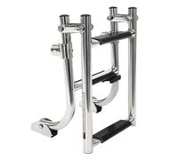 Boat Ladder, Three Step Folding Ladder, Portable Boat Ladder Extendable Deck Ladder Stainless Steel Boat Ladder Anti Slip Boat Boarding Ladder, Extendable Boat Ladder for Yachts, Speedboats Boats