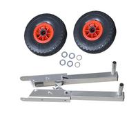 Boat Launching Wheels - Foldable Steel Roller Support, Portable Trailer Wheel | Compact Size Detachable Motor Bracket with Sturdy Build, Easy Rolling System for Kayak Canoe Inflatable Dock Mobili