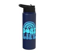 Boat Life Sailors Canal Narrowboats Sailing River Cruises Stainless Steel Insulated Water Bottle