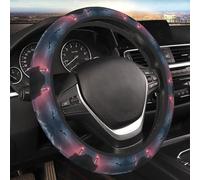 Boat Lighthouse Storm Waves Print Elastic Stretch Steering Wheel Cover Neoprene Universal 15 Inch Automotive Steering Wheel Covers Non-Slip Sweat-Absorbent Car Accessories