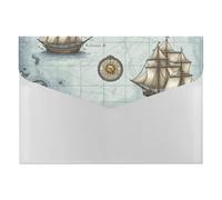 Boat Map File Folder Paper Bill Receipt Organizer Portable Document Organizer Expanding Accordion File Organizer Plastic Envelopes with 6 Pockets for Office Home