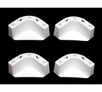 Boat Marine Cooler Mounting Kit for Yeti Igloo Engle Coleman (Set of 4) Black or White (White)