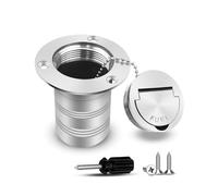 Boat Marine Deck Fill Filler Replacement Part Keyless Cap with Chain, 316 Stainless Steel Boat Fuel Gas Waste Diesel Deck Fill Filler Tank Hardware for 2"(50mm) Tube