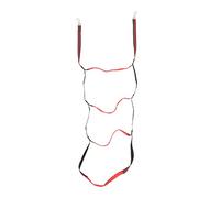 Boat Marine Rope Ladder, Portable Boarding Rope Ladder for Inflatable Boat Kayak Motorboat Canoe, Non - Slip Nylon Steps with Stainless Steel Hook for Water Sports (Red 4 Stairs)