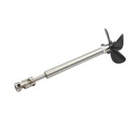 Boat Model 5mm Shaft Assembly with 60mm Four-Blade Full-Submerged Propeller, 304 Stainless Steel+Nylon PC, 1 Set(15CM-5mm-Coupling)