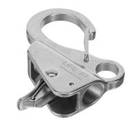 Boat Mooring Hook for 3/8 in Rope, Stainless Steel Anchor Line Clip | Silver Finish, Prevents Snagging and Slippage, Tightens under Load, Secure Grip for Solo Boaters Docking or Mooring