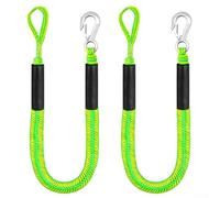 Boat Mooring Rope With Hook, Bungee Dock Line Mooring Rope, 2Pcs 4 FT Soft Anchor Rigging Line Scalable, Boat Anchor Accessories