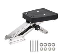 Boat Motor Bracket for 2 Stroke Outboard Up to 25HP, 110Lbs Load 304 Stainless Steel Transom Mount, Heavy Duty Auxiliary Engine Bracket to Easily Lift & Secure Outboard Motor