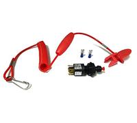 Boat Motor Emergency Cut-Off Switch w/Coiled Lanyard for Johnson Evinrude OMC Outboard 12V Rating 12V DC 10A/450V DC 400ma 2/4 stroke Engine