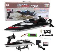 Boat Motorboat FT012 Remote-Controlled RC Black 50km/h 2.4G