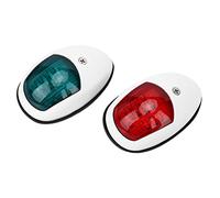 Boat Navigation Light LED Durable 3W 2Pcs Signal Lamp Red Green for Yachts Fishing Boats PC Black (White)