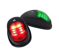 Boat Navigation Lights - 12V Marine Red Port Green Starboard Light for Small Yachts Barge- Operates at IP55/ IP67 - Water Resistant Lamp Safe Sailing as Signal Lamp