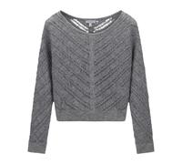 Boat Neck Jumper - female - Guess - Round-neck Knitwear - Gray - M - Knitwear M