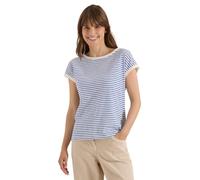 Boat Neck Striped T-Shirt, Surf Blue, XL