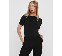VERO MODA Womens Modal Short Sleeve Top Black 12