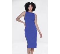 Boat Neck Warm Back Jersey Dress Enorsia Blue 14