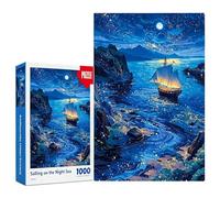 Boat of Hope Jigsaw Puzzle - 1000 Pieces Challenging Artwork Set, Brain Exercise Decorative Activity, Immersive Entertainment Project for Free Display, Display