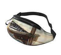 Boat On The Beach Fanny Pack for Men Women, Fashion Festival Fanny Pack, Travel Sport Walking Waist Bag