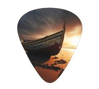 Boat On The Beach Guitar Picks Set-Premium Abs Material,Various Thicknesses-Enhance Your Playing Experience