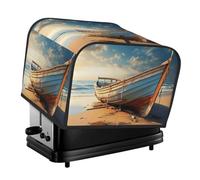 Boat On The Beach Print 4-Slice Toaster Cover Dustproof Waterproof Kitchen Appliance Shield Daily Usability