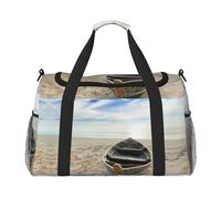 Boat On The Beach Print Hand Travel Bag Ideal for Long-Distance Travel and Daily Use
