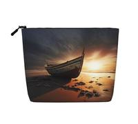 Boat On The Beach Versatile Travel Toiletry Bag Makeup Bag, Perfect for Daily Use and Business Trips