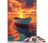 Boat on The Sea Jigsaw Puzzles 500 Pieces for Adults Jigsaw Puzzles for Adults 500 Piece Puzzle Educational Games 500pcs (52x38cm)