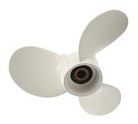 Boat Outboard Propeller, 7 1/2 x 8 BA 3 Blades Aluminum Propeller Outboard Motor White Fit for 4HP 5HP