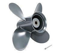 Boat Outboard Propeller 9 1/4 x 11 for Honda BF 8 9.9 15 20 HP Engines, 9 1/4x11(9.25x11) Pitch 4 Blades 8 Tooth Spline Aluminum Boat Motor Props, OEM No.58134-ZV4-011AH, RH
