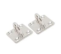 Boat Pad Eye Hardware | 2Pcs Stainless Steel Firm Marine SS Pad Hardware | Ensure Secure Attachment Points on Your Yacht (50 X 60mm/2.0 X 2.4in)
