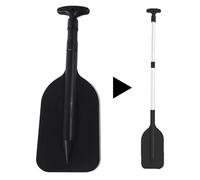 Boat Paddle - Adjustable Oar Red Black Yellow, Lightweight Extendable Shaft Tool, Heavy Duty Metal Frame for Young Beginners Lake Adventures | Motorcycle Equipment