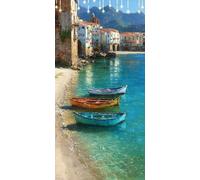 Boat Paint by Numbers Architecture Large Painting by Numbers for Adults, Paint-by-Numbers Kits 70X100cm Without Frame, DIY Acrylic Number Painting for Christmas Decorations, Hobbies for Women P0-798