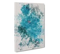 Boat Passing Through The Maldives Watercolour Canvas Print | Gallery Wrapped 30mm Frame Wall Art | 30x20 inches | Ready to Hang | Modern Seascape Picture | Living Room Bedroom Lounge Office