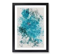 Boat Passing Through The Maldives Watercolour Framed Print | A2 Black Framed Wall Art | Ready to Hang | Modern Vehicle Picture | Living Room Bedroom Lounge Office