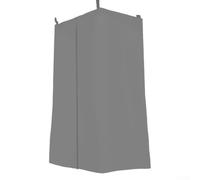 Boat Privacy Tent Changing Cover with Hanging Hardware Double Zipper Opening and Internal Storage Pockets Made from Waterproof Polyester for Outdoor (grey)