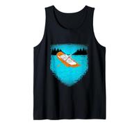 Boat Raft with Oar Rowing River Rafting Graphic Tank Top
