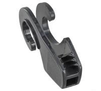 Boat Rail Fender Hanger Hook for Mudguard Systems Featuring ABS Construction and Side Entry Grooves for Rope Management (Black)