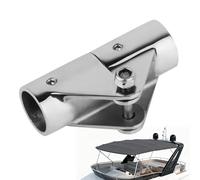 Boat Rail Fittings - 25mm Folding Joint, Polished Steel 316 Swivel Connector, Resistant Clamp With Flexible Rotation | Coupling For Yac Bridge Shading Systems