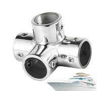 Boat Railing Hardware, 4 Way Stainless Steel Bracket Adapter, Marine Hardware, For Ships Yachts Outdoor Dock Bridges Systems Railing Construction Installa