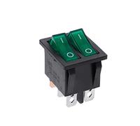 Boat Rocker Switch 6 Pin On-Off With Green Red Light 20A 125V AC Push Button Switch On Off Momentary Led Control Rocker Lever Handle Start Stop Dimmer Detector Sensor Toggle